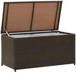 Furnicato Gartenbox Poly Rattan 100x50x50 Cm Braun