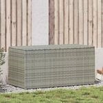 Furnicato Gartenbox Poly Rattan 100x50x50 Cm Grau