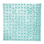 Relaxdays Duschmatte Quadratisch PVC Blau Rutschfest 53 cm x 53 cm 640 g