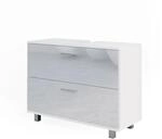 Vicco Waschbeckenunterschrank Ilias Wei&szlig; Hochglanz 80 x 61 cm