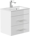 Posseik Badm&ouml;bel Portus 500 SlimLine Wei&szlig; Hochglanz