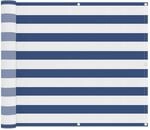vidaXL Balkonsichtschutz Blau und Wei&szlig; 100 x 600 cm Oxford-Stoff 42030643
