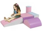 HOMCOM Bausteinset Kunstleder Schaumstoff f&uuml;r Kinder im Alter von 1-3 Jahren 40,6L