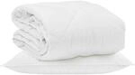 vidaXL Sommerdecke mit Kissen 2-Tlg Wei&szlig; Mikrofaser 3376447