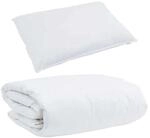 vidaXL Winterbettdecke mit Kissen 2-Tlg Wei&szlig; Daunenfeder 3376313