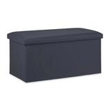 Relaxdays Sitzbank Kunstleder Dunkelgrau Faltbar Mit Stauraum 37,5 cm x 76,5 cm x