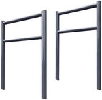 TRUTZHOLM 2x Fahrradanlehnb&uuml;gel 115x75 cm Stahl Durchmesser 60 mm Typ H
