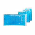Relaxdays K&uuml;hlpads 4er Set Kunststoff Gel Blau Kalt Warm 28 cm x 11 cm x 2 cm