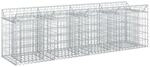 vidaXL Gabionen Hochbeet Silber 200 x 50 x 60 cm Verzinkter Stahl 42033293