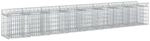 vidaXL Gabionen Hochbeet 2 Stk Silber 400 x 50 x 60 cm 3422217