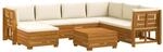 vidaXL Outdoor-Sofagarnitur mit Kissen 8 St&uuml;ck Braun Massivholz Akazie 3403088