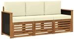 vidaXL Sofagarnituren mit Kissen 3 Stk Massivholz Akazie 3383951