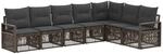 vidaXL Gartensofa-Set 7-Tlg Grau Poly-Rattan 3435722