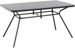 Beliani Gartentisch LIVO Schwarz 140x80x73