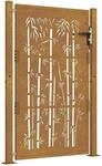 vidaXL Gartentor 105x130 cm Cortenstahl Bambus-Design 153186