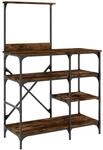 vidaXL B&auml;ckerregal R&auml;uchereiche 90x40x132 cm Holzwerkstoff und Metall 845418