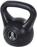 HOMCOM Kettlebell Kunststoff Sand Schwarz 22L x 17B x 24H cm