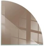 Tulup Glasplatte f&uuml;r Kamin Braun Glas unter Kamin Quartal 100x100 cm Braun