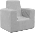 vidaXL Kindersofa Hellgrau Weich Pl&uuml;sch 4104791