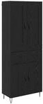 vidaXL Highboard Schwarz Eichen-Optik 69,5 x 34 x 180 cm Holzwerkstoff 3416171