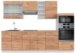 Vicco Fame-Line K&uuml;chenzeile Goldkraft Eiche/Wei&szlig; 280 cm AP Eiche ohne...
