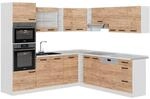 Vicco R-Line Einbauk&uuml;che in L-Form Goldkraft Eiche/Wei&szlig; 237 x 247 cm ohne