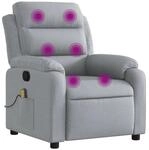 vidaXL Massagesessel Hellgrau Stoff Modell 10