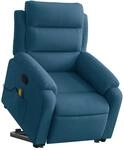 vidaXL Massagesessel mit Aufstehhilfe Blau Samt 3205113