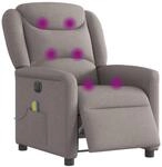 vidaXL Massagesessel Elektrisch Taupe Stoff 3303191