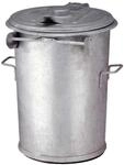 PROREGAL Feuerfeste Runde M&uuml;lltonne Aus Stahl 70 Liter Hx&Oslash; 63 x 50 cm Verzinkter