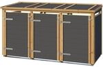 Weka M&uuml;lltonnenbox Killarney f&uuml;r 3 Tonnen Anthrazit-Eiche