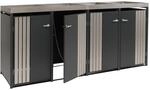 Proregal 4er-M&uuml;lltonnenverkleidung Mit Pflanzkasten HxBxT 125x260x84 cm...