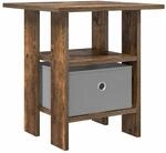 vidaXL Nachttisch Ger&auml;ucherte Eiche 41 x 40 x 45 cm Holzwerkstoff 8000428