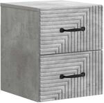 vidaXL Wandmontierter Nachttisch Betongrau 34,5 x 33 x 40 cm 898641