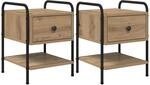vidaXL Nachttisch 2 Stk Artisan-Eiche 35 x 36,5 x 47 cm Holzwerkstoff 8007670