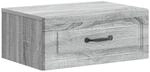 vidaXL Wandmontierter Nachttisch Graues Sonoma 49 x 34,5 x 20 cm 899307