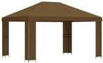 vidaXL Pavillon 4 x 3 m Taupe Polyester und Stahl 190 900378