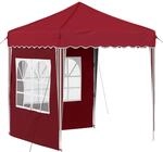 vidaXL Pop-up Partyzelt Bordeauxrot 195 x 195 x 245 cm 42019730