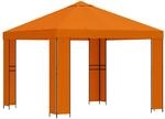 vidaXL Pavillon 3 x 3 m Orange Polyester und Stahl 190 900357