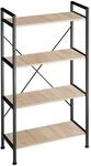 Tectake Regal Leeds Industrial Style Holz und Stahl 67 50 x 31 50 x 121 50 cm
