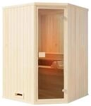 Finntherm Sauna Corner Naturbelassen 194 cm x 144 cm Wandst&auml;rke 40 mm
