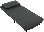 HOMCOM Chair Bed Polyester 90L x 89B x 79H cm Dunkelgrau