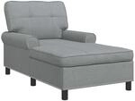 vidaXL Lounge-Liege mit Kissen Hellgrau 91 x 157 x 91 cm Stoff 42022930