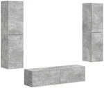 vidaXL TV-Schrankset 6 Stk Beton Grau Holzwerkstoff 3409126