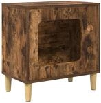 vidaXL Katzenhaus Ger&auml;ucherte Eiche 51 x 30 x 52 cm Holzwerkstoff 8000658