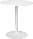 HOMCOM Esstisch f&uuml;r 2 Personen mit Stahlbein Rutschfest &Oslash;70 x 75 cm Wei&szlig;