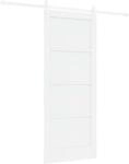 vidaXL Schiebet&uuml;r ORKDAL Wei&szlig; 83 x 202 cm Massives Kiefernholz 3445587