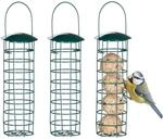 Relaxdays Meisenkn&ouml;delhalter 3er Set Eisen Dunkelgr&uuml;n 31 cm x 8,5 cm