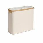 Relaxdays Toilettenpapier Aufbewahrung Polyester Bambus Beige f&uuml;r 12 Rollen 38 cm x