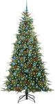 vidaXL K&uuml;nstlicher Klappbarer Weihnachtsbaum Gr&uuml;n 210 cm PE und PVC 3397439